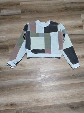 Kith Haylen Cropped Sweatshirt - Cream, Olive, Mauve, Charcoal Size M